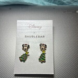 Disney x BaubleBar Mickey Christmas Earrings